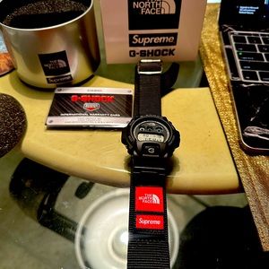 Supreme x the north face G-Shock watch in black